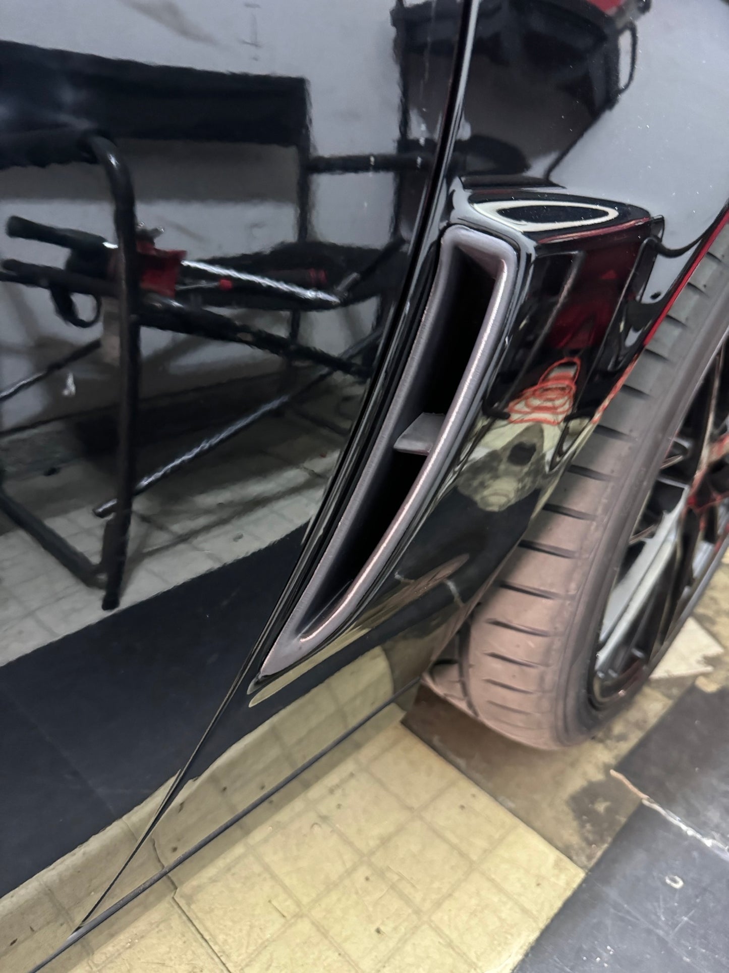 OEM-style C6 Corvette Rear Brake Scoop Trim Piece (Outer piece)