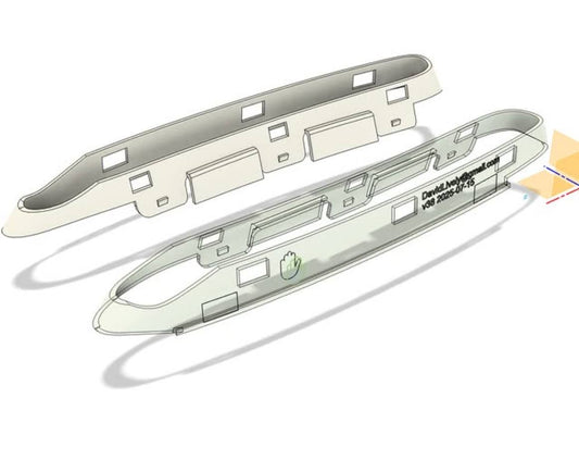 Image of CAD for Z06 front fender vent inner brackets