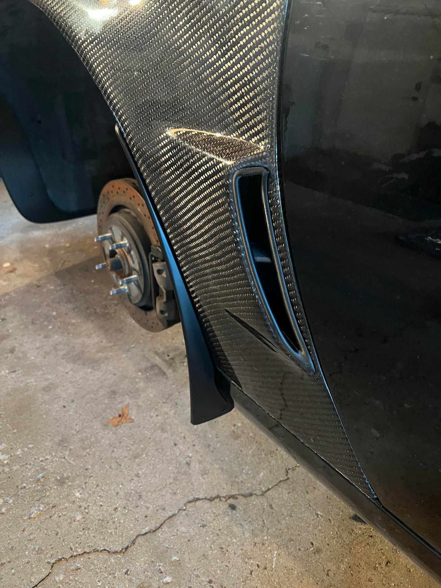 Complete Kit - C6 Rear Wide-body Brake Scoops and Brackets.