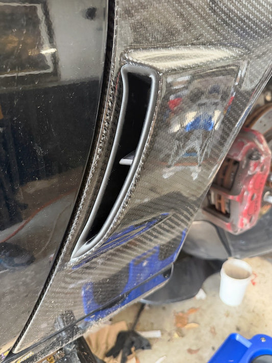 Complete Kit - C6 Rear Wide-body Brake Scoops and Brackets.