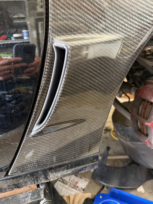 Custom Open-style C6 Corvette Rear Brake Scoop (Outer)