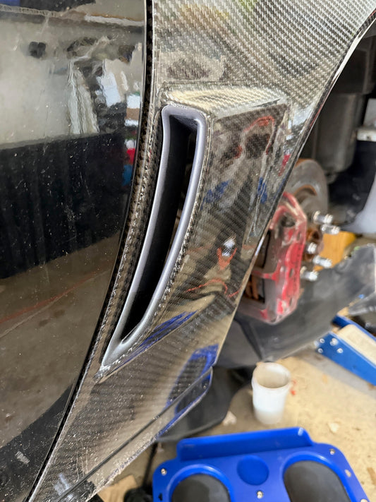 Custom Open-style C6 Corvette Rear Brake Scoop (Outer)