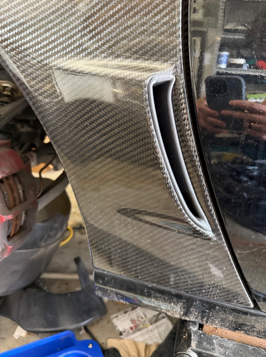 Custom Open-style C6 Corvette Rear Brake Scoop Trim (Outer piece)