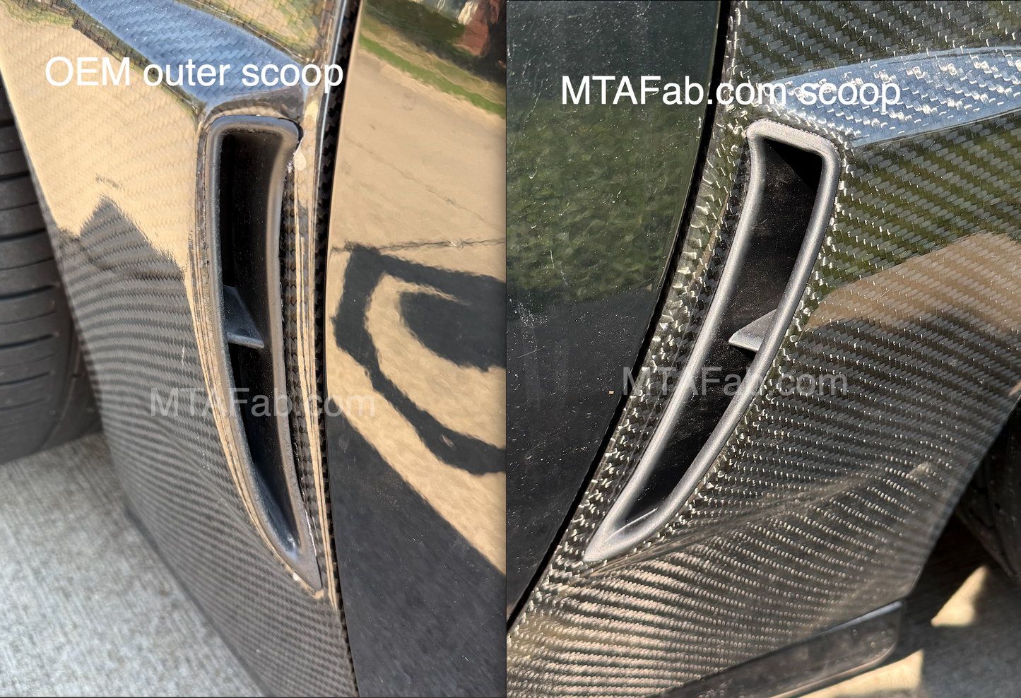 OEM-style C6 Corvette Rear Brake Scoop Trim Piece (Outer piece)